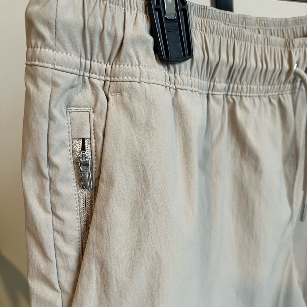 Athleta Midday Crop Poplin Wide Leg Pants Khaki XL - Picture 9 of 12